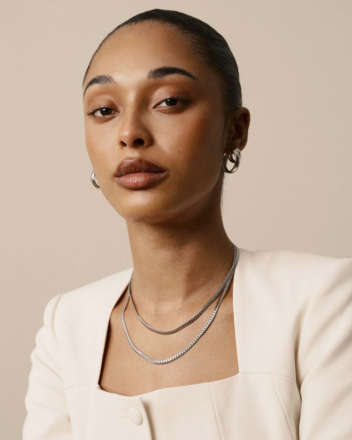 Serpentine Chain Steel Necklace