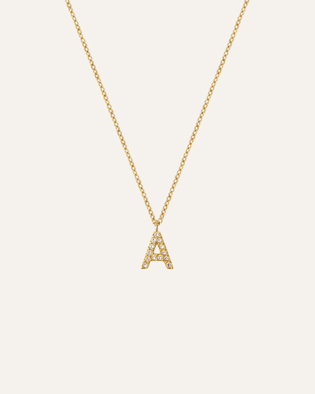 Petite Stone Letter Necklace