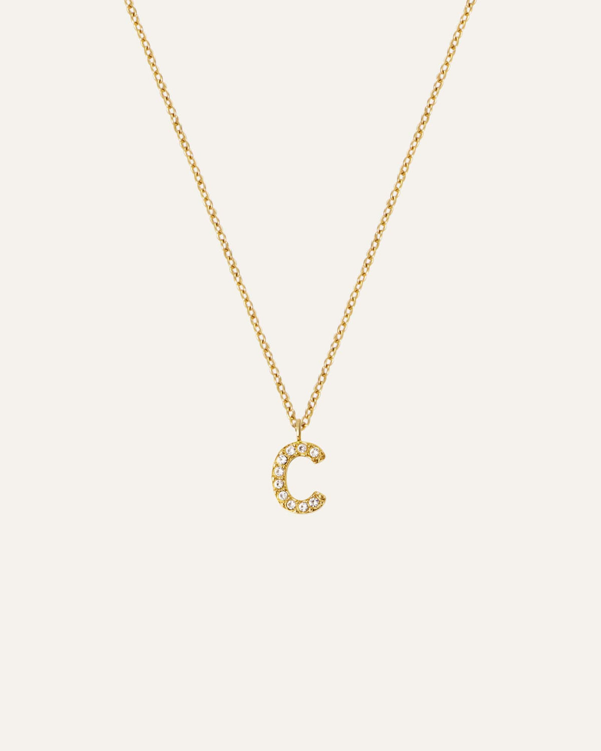 Petite Stone Letter Necklace