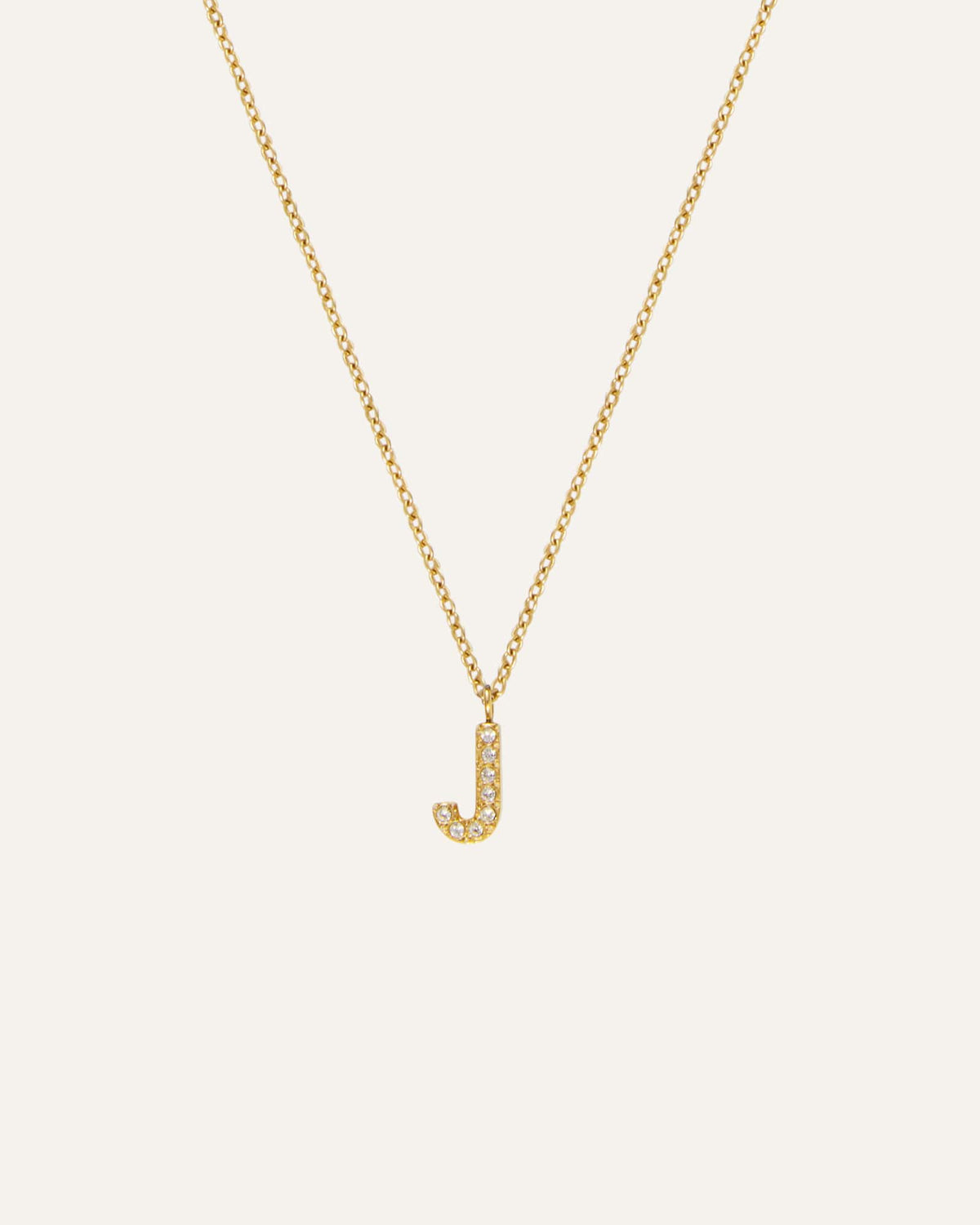 Petite Stone Letter Necklace