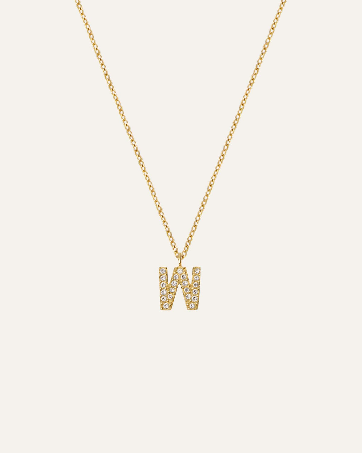 Petite Stone Letter Necklace