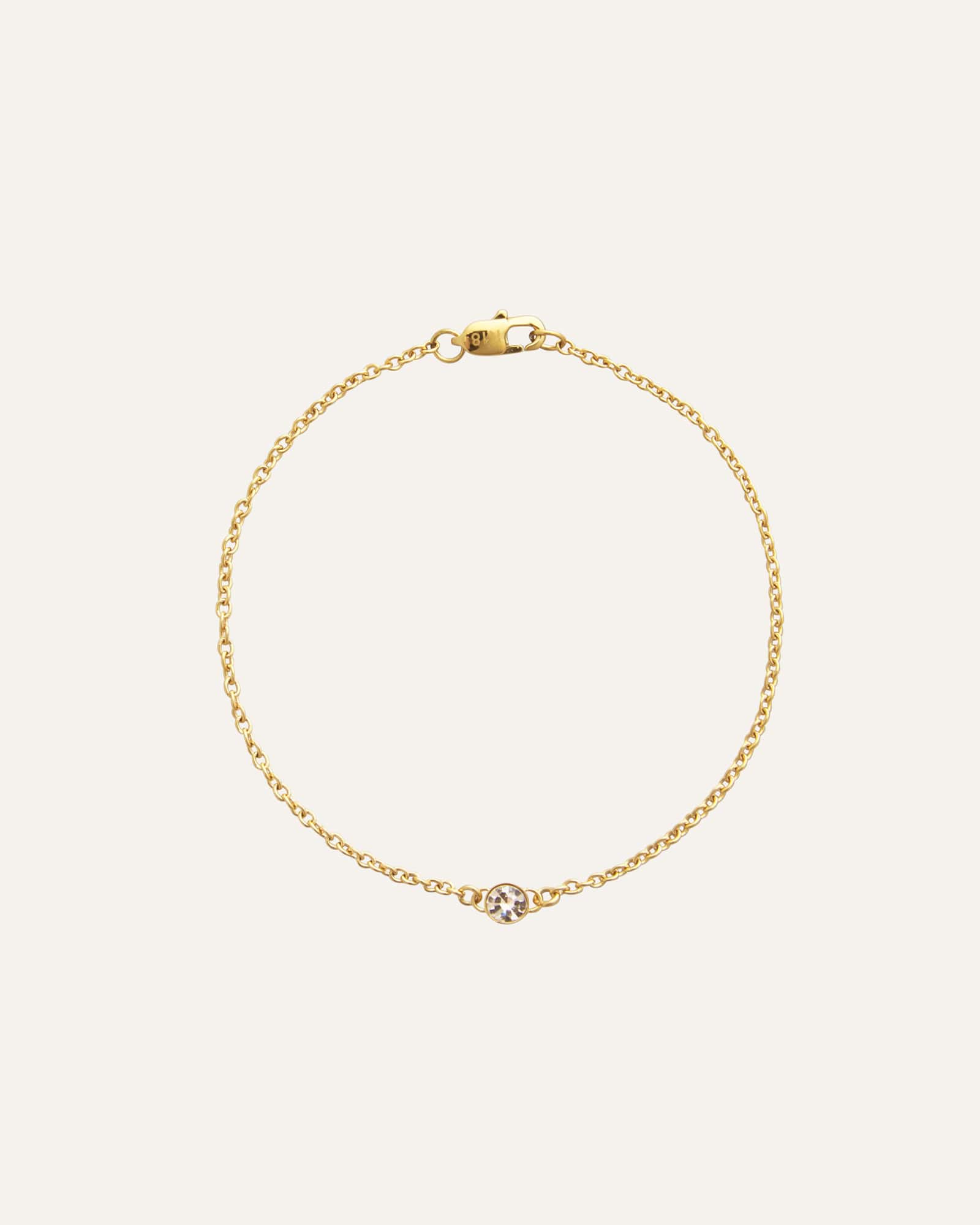 Thin Diamond Bracelet Gold – Mockberg - Main Image