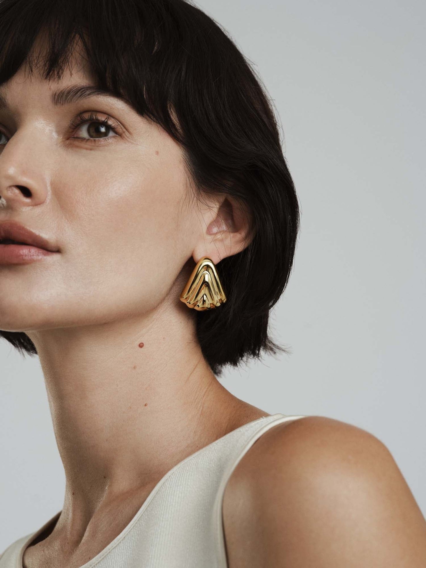 Deco Drop Gold Earrings