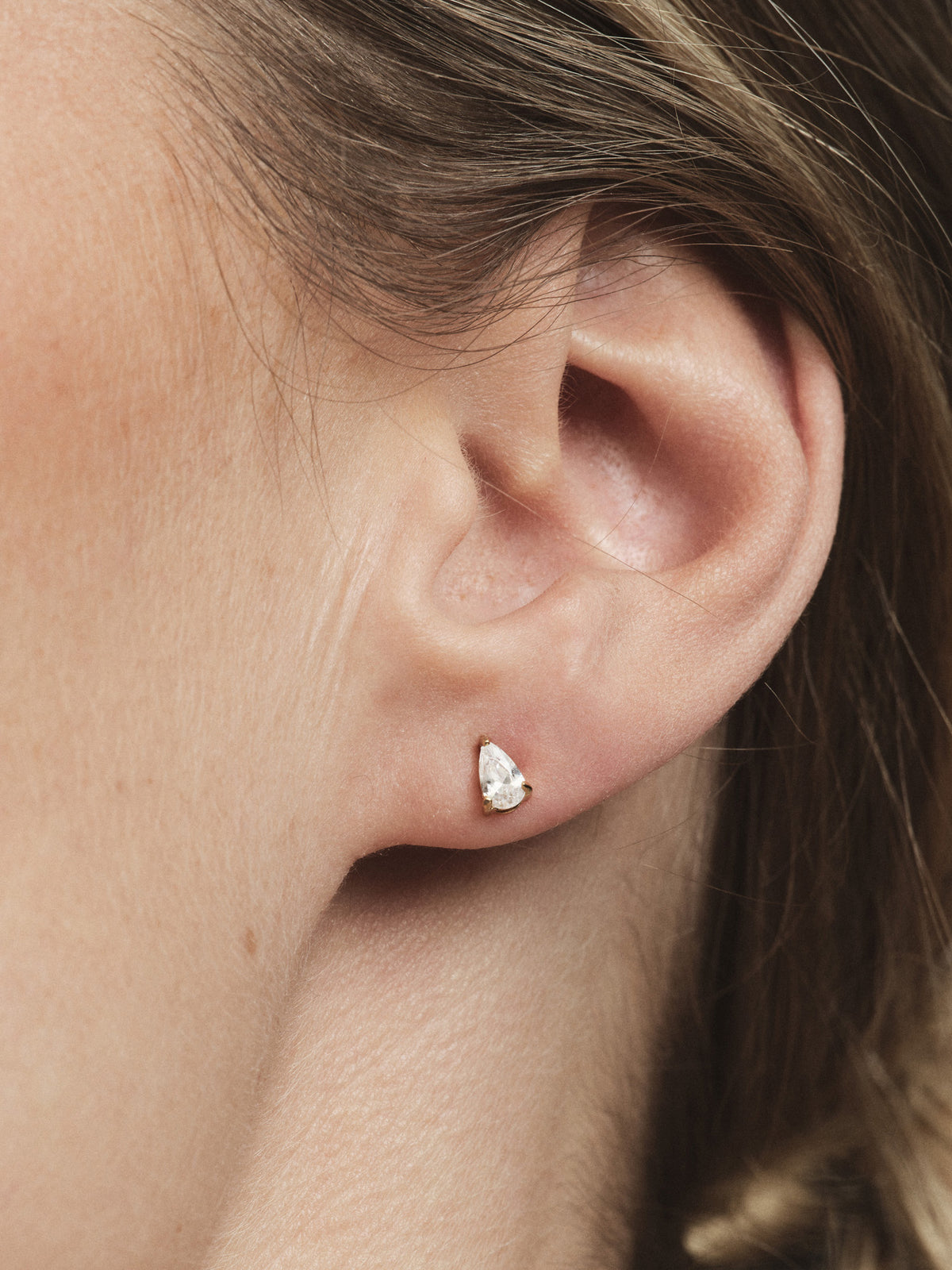 Belle White Small Studs