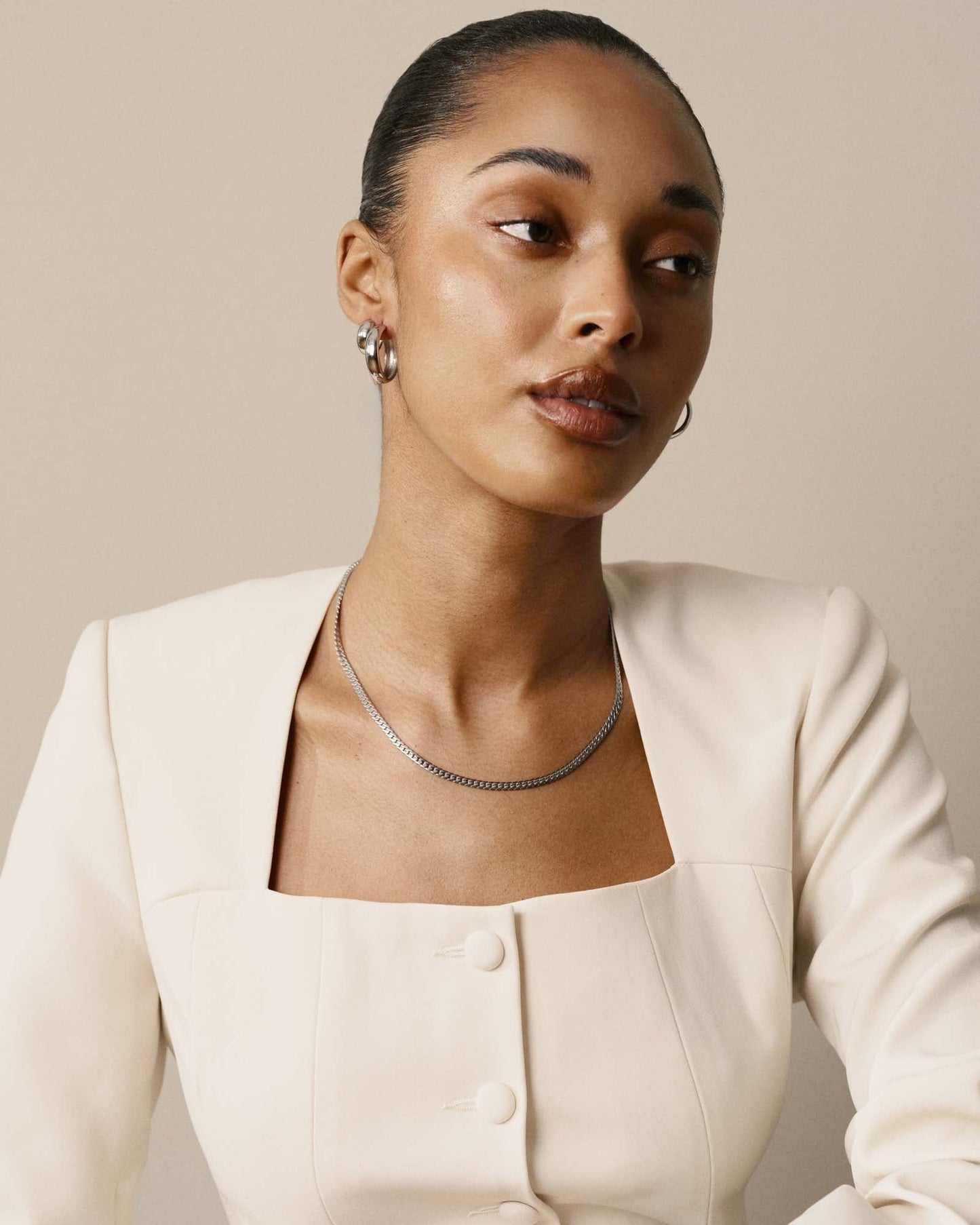 Serpentine Chain Steel Necklace