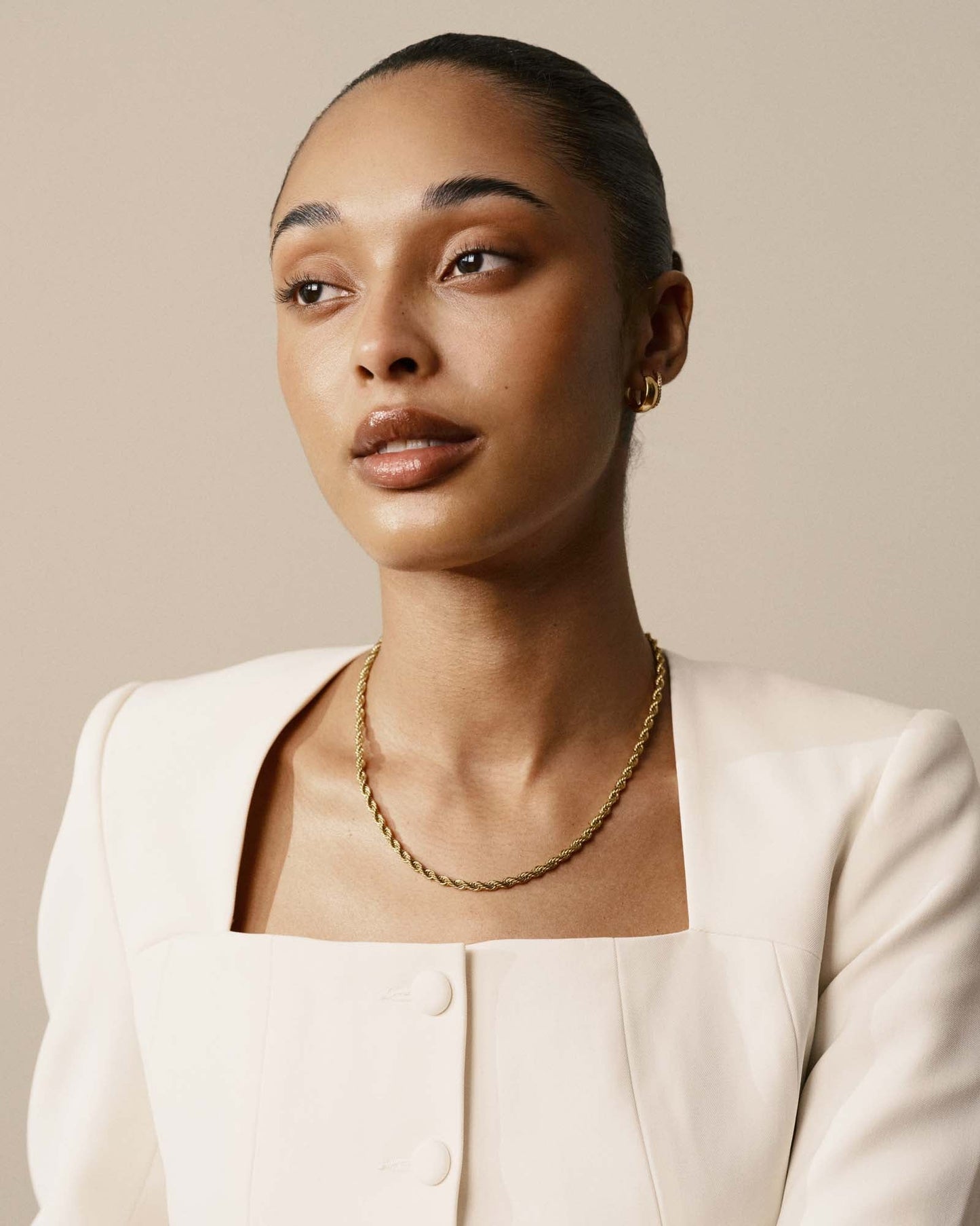 Bold Rope Chain Gold Small Necklace