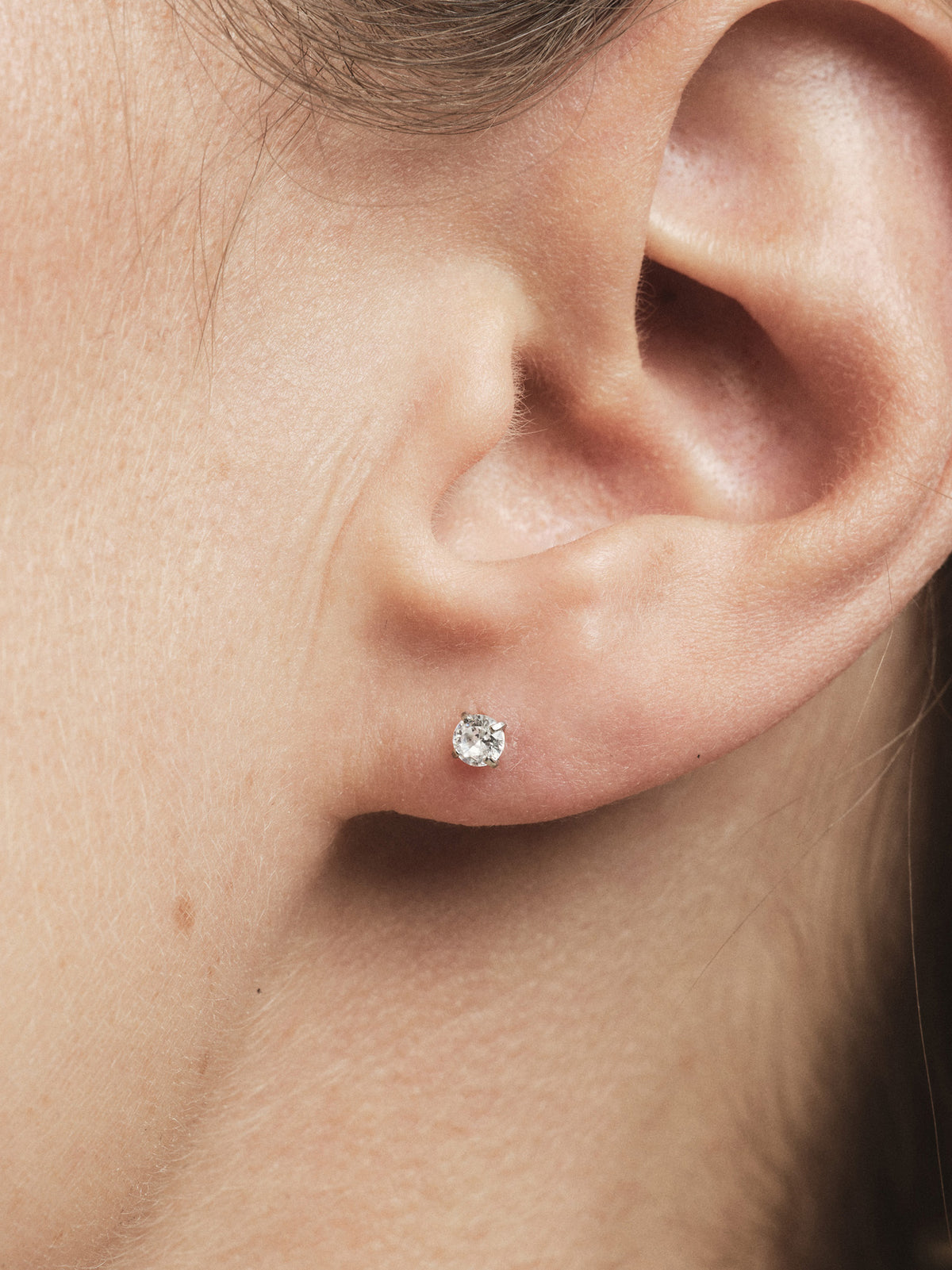 Jolie White Small Studs