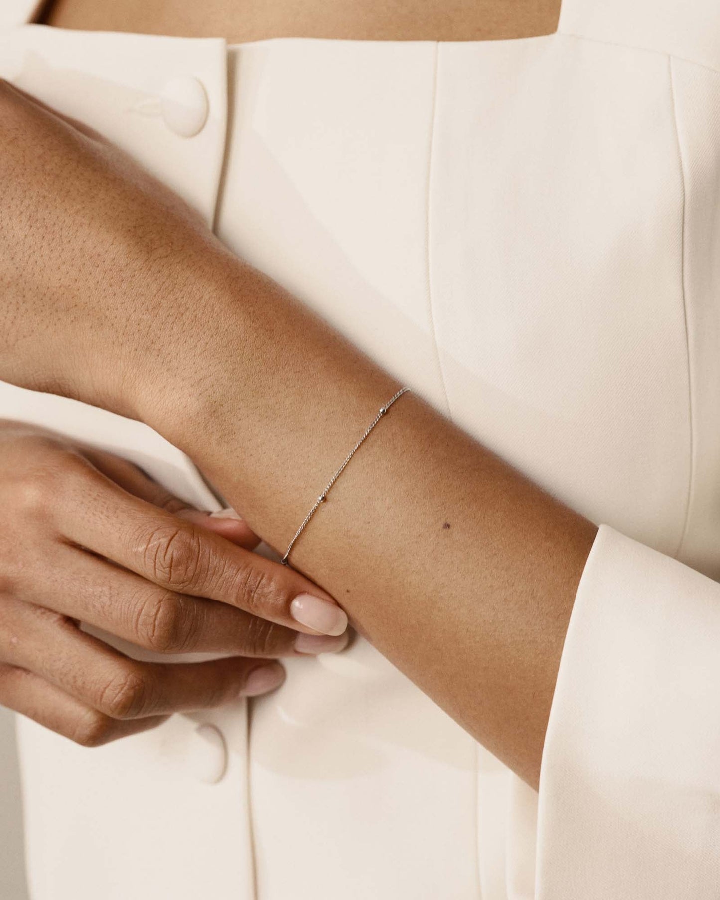 Beaded Chain Steel Bracelet