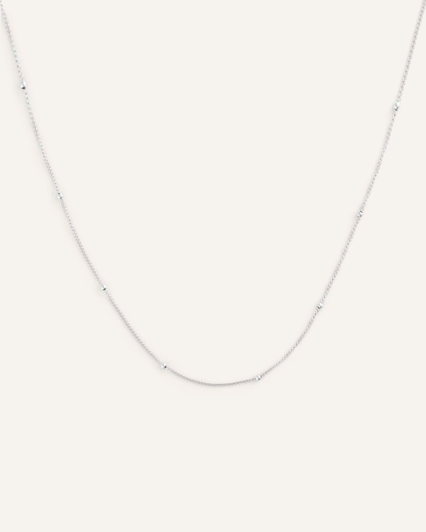 Beaded Chain Steel Necklace