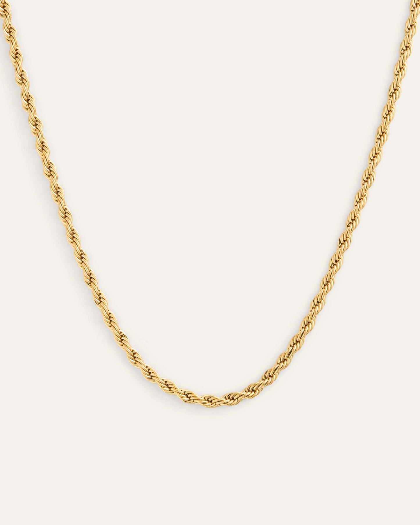 Bold Rope Chain Gold Small Necklace