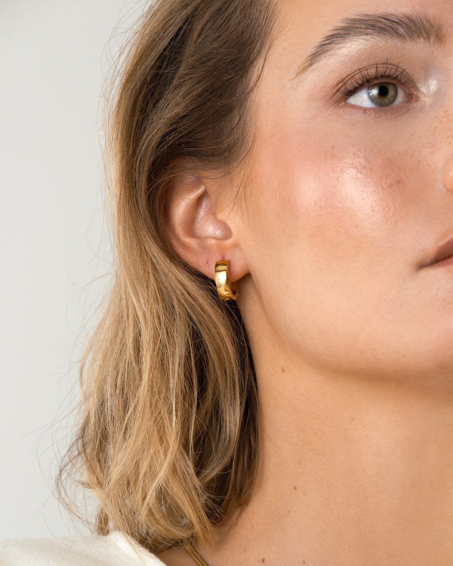 Chunky Gold Hoops Medium