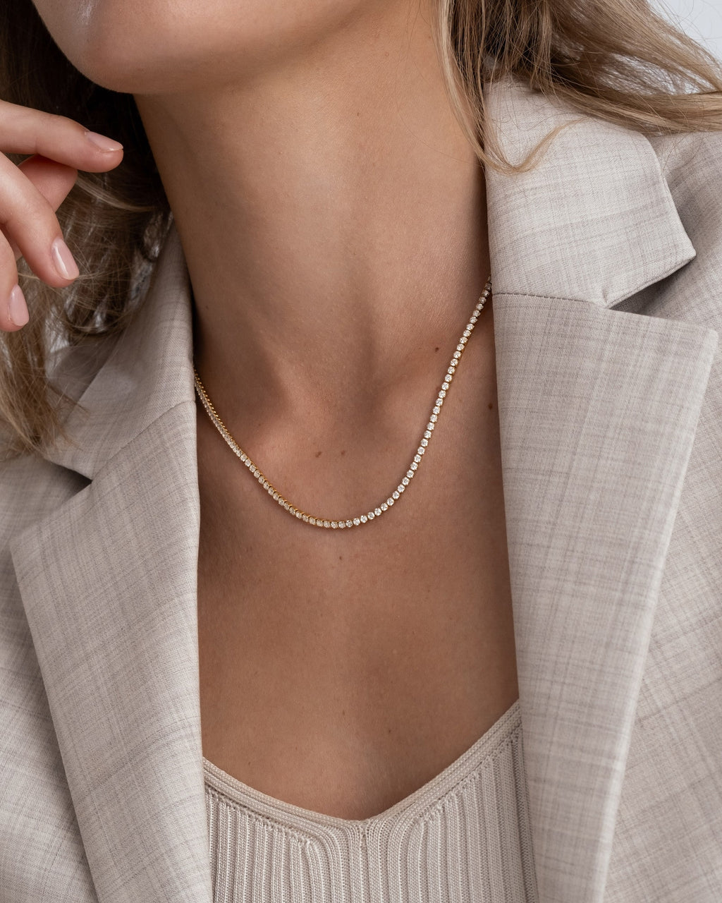 Shiny Tennis Necklace