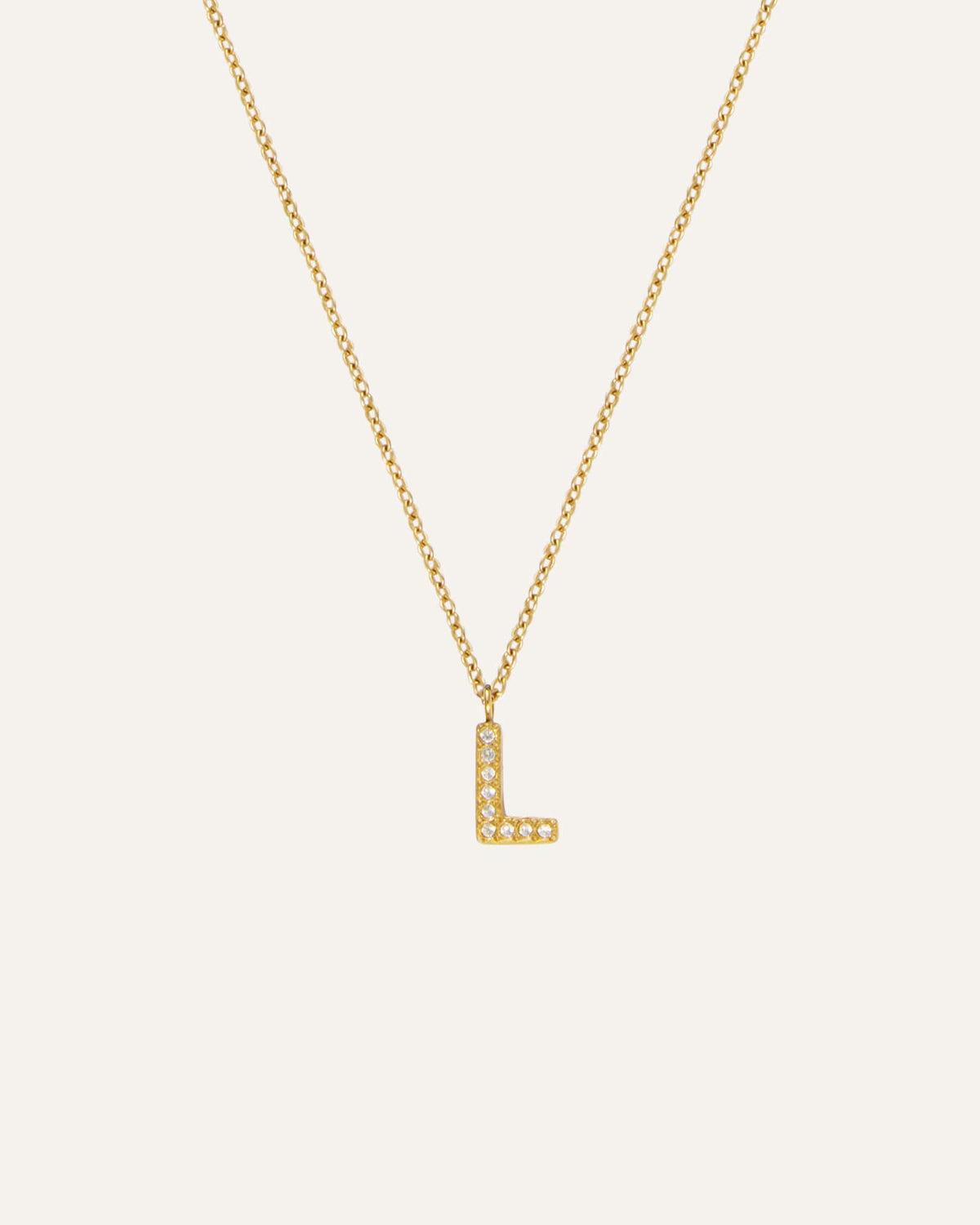 Petite Stone Letter Necklace