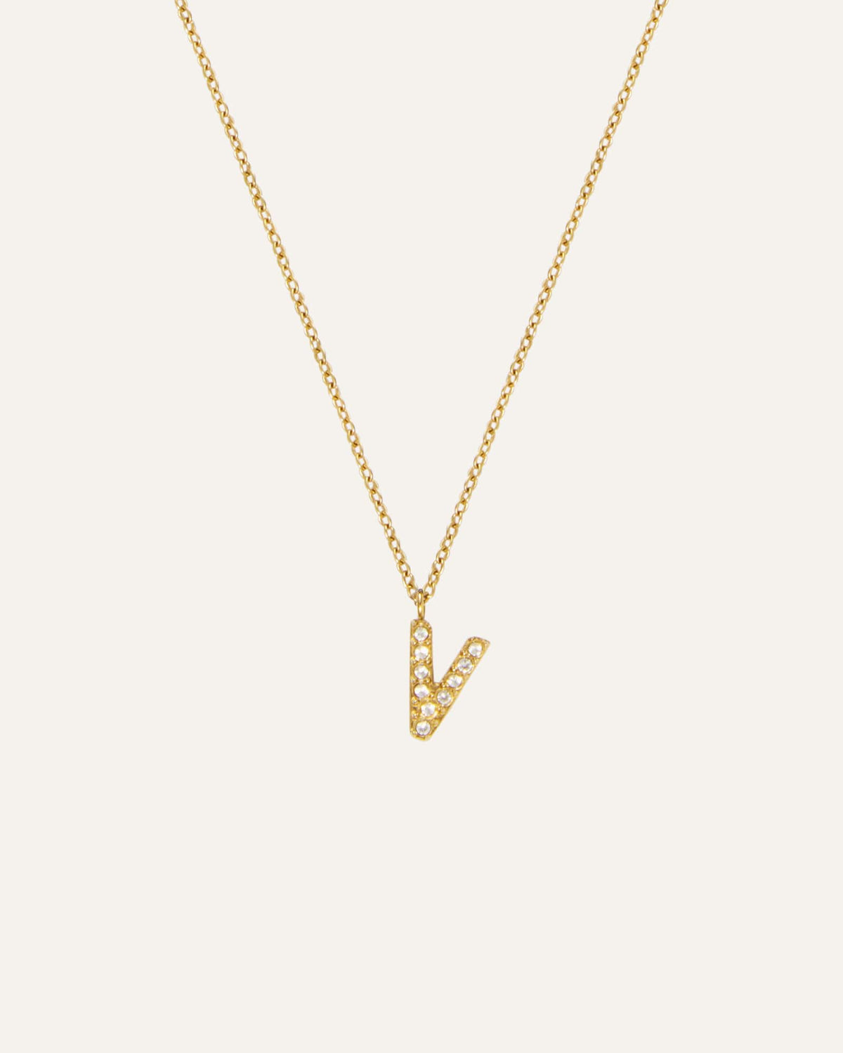 Petite Stone Letter Necklace