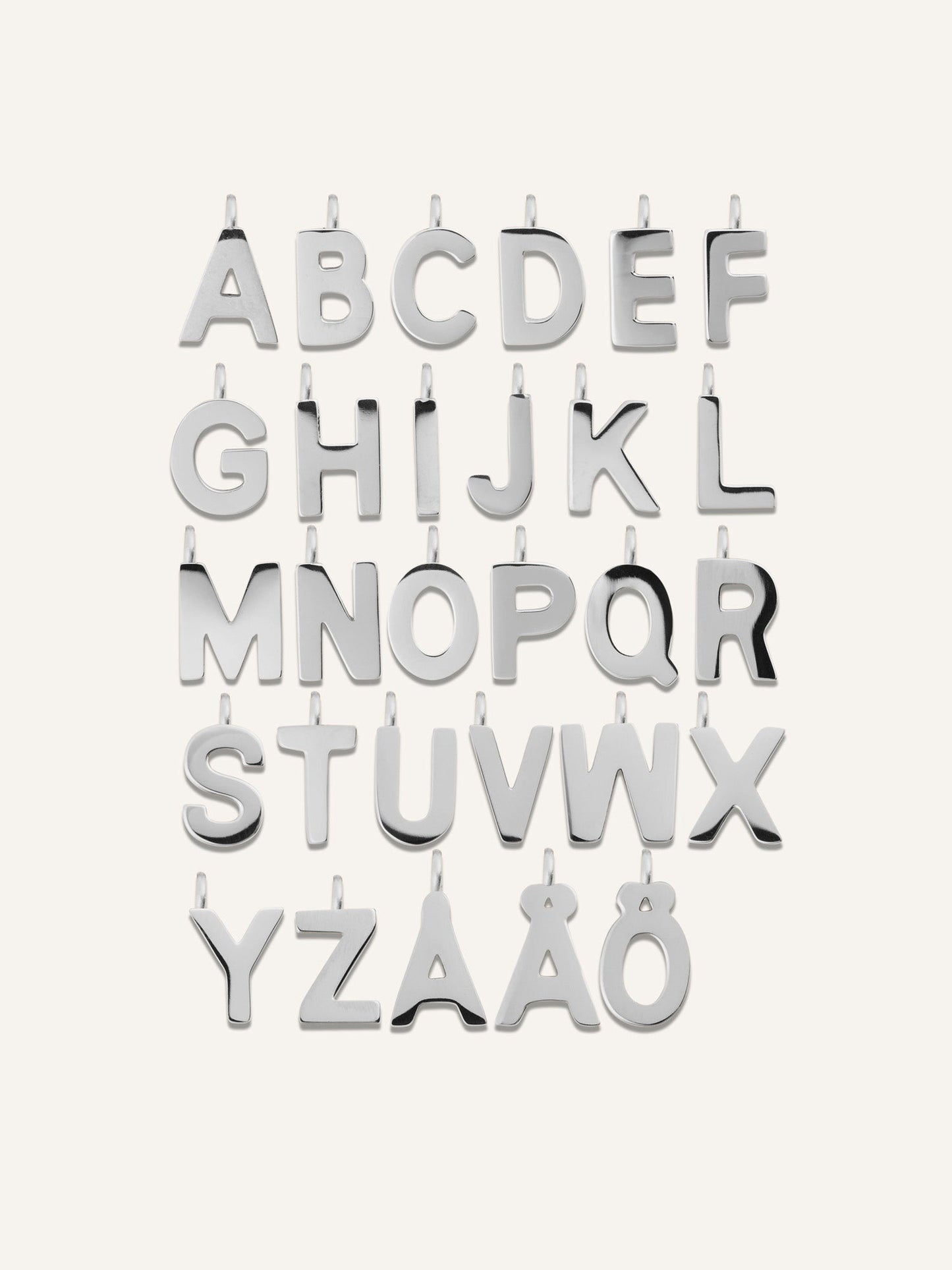 Petite Plain Letter Necklace