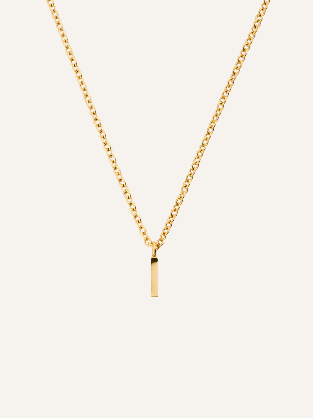Petite Plain Letter Necklace