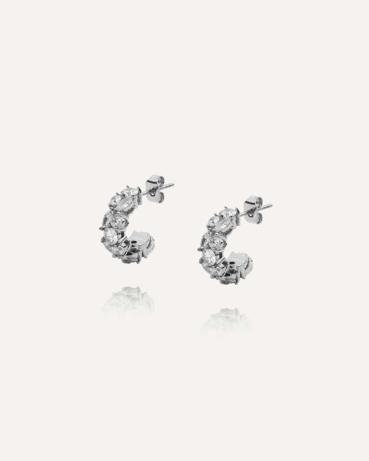 Queen earrings silver Small