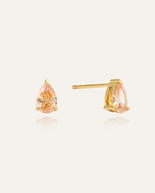 Belle Gold Medium Studs - Champagne