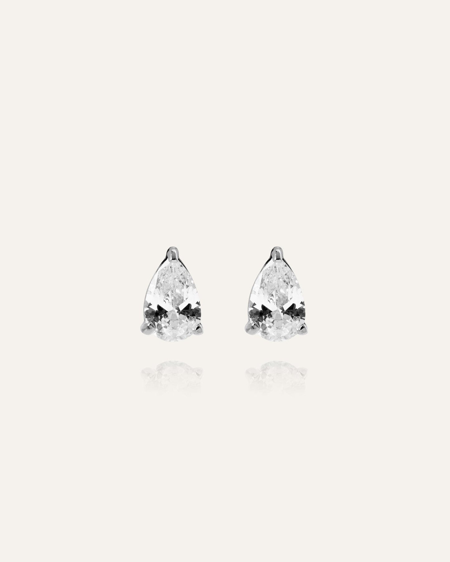 Belle White Medium Studs