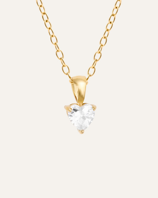 Bonne Gold Necklace - white