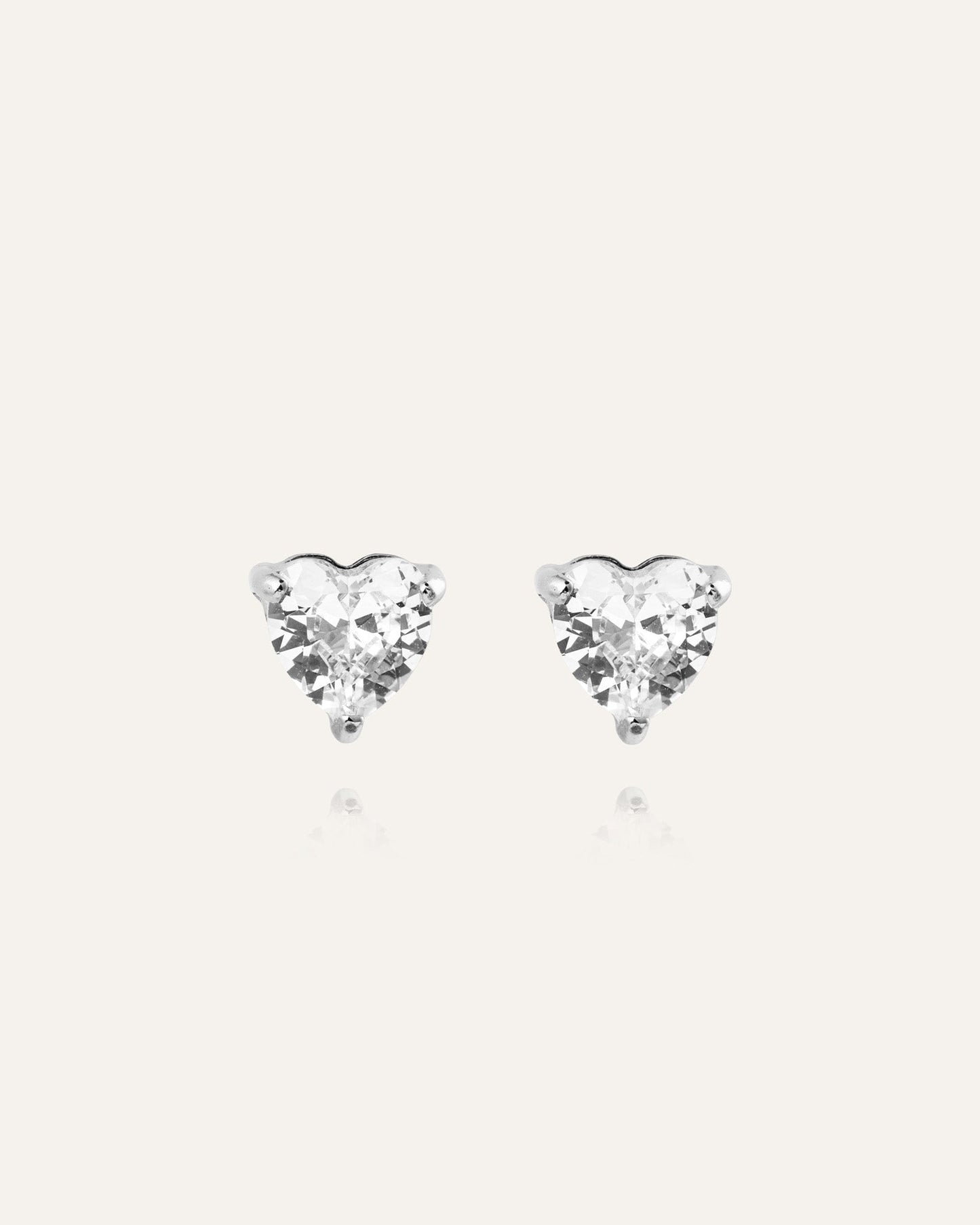 Bonne Silver Studs - white