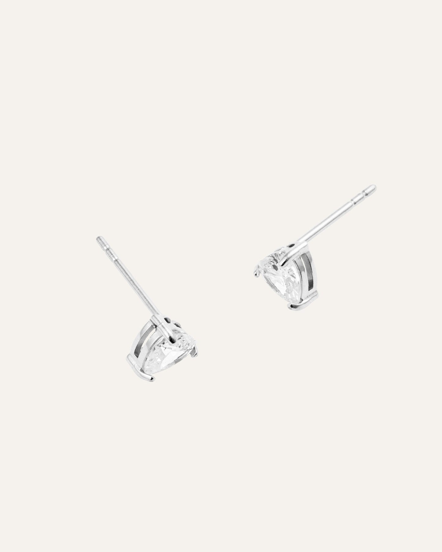 Bonne Silver Studs - white