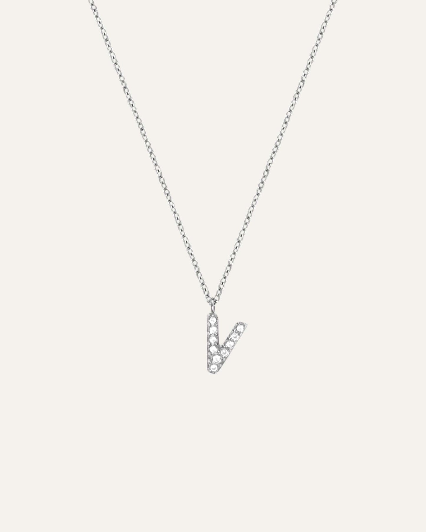 Petite Stone Letter Necklace