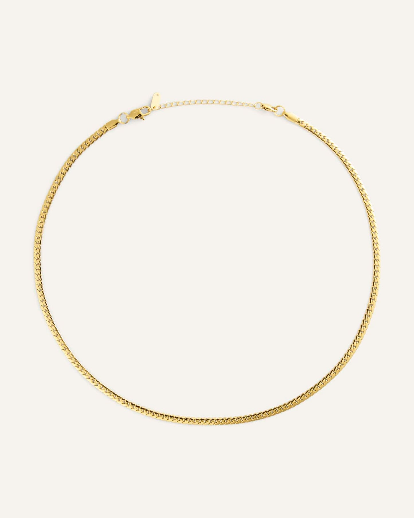 Serpentine Chain Gold Necklace