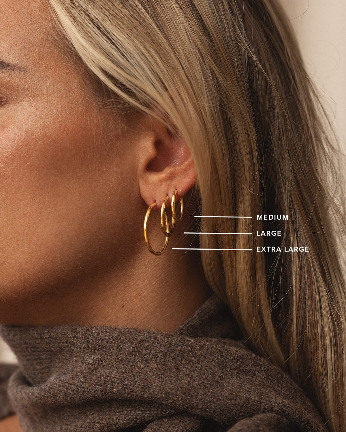 Slim Medium Hoops