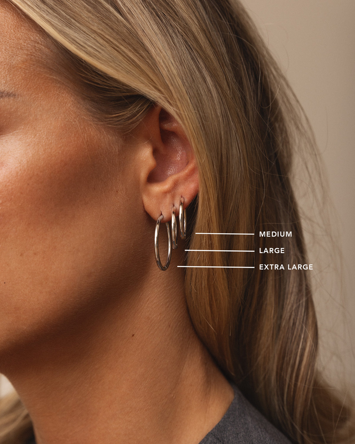 Slim Large Hoops