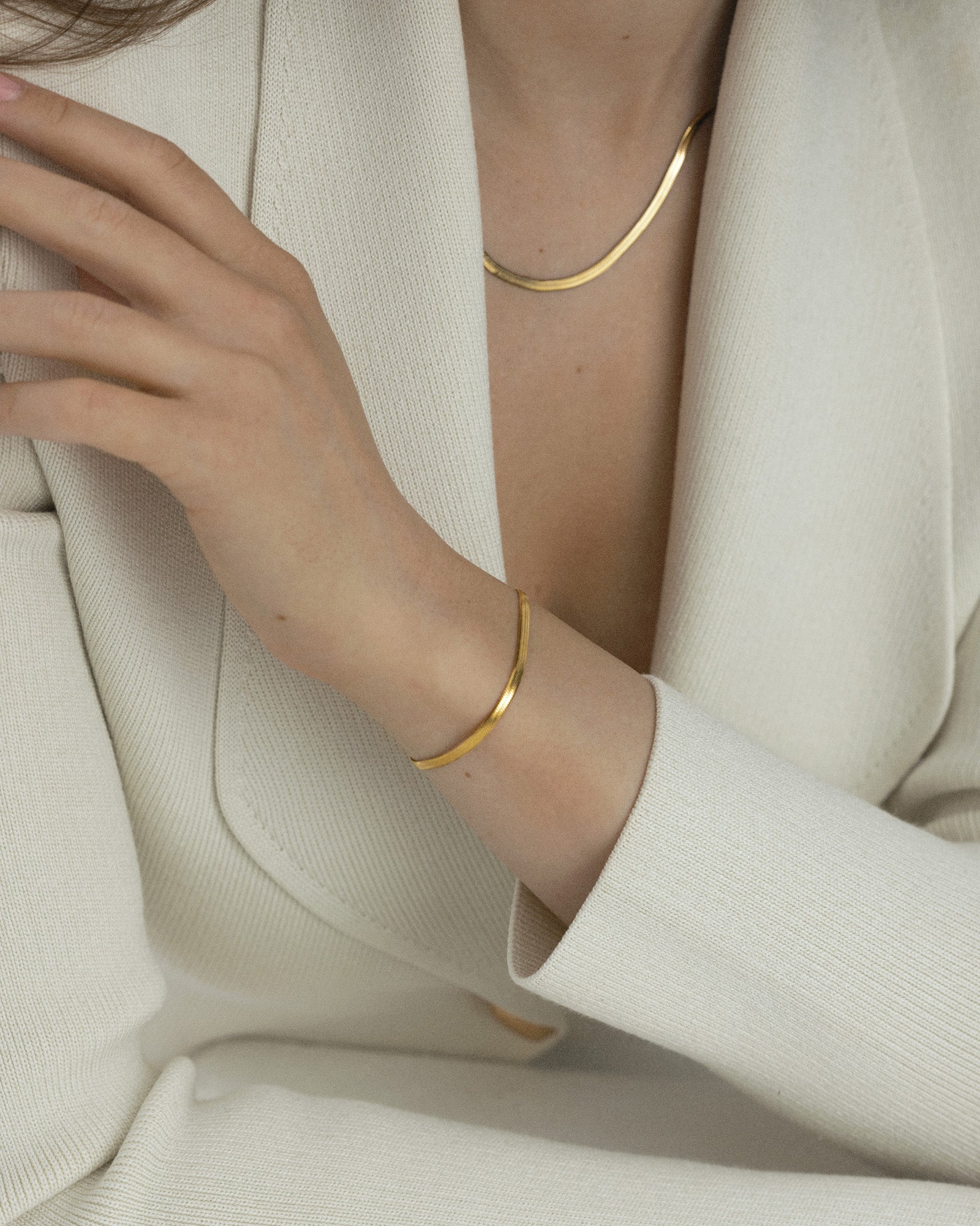Thin Snake Bracelet Gold – Mockberg