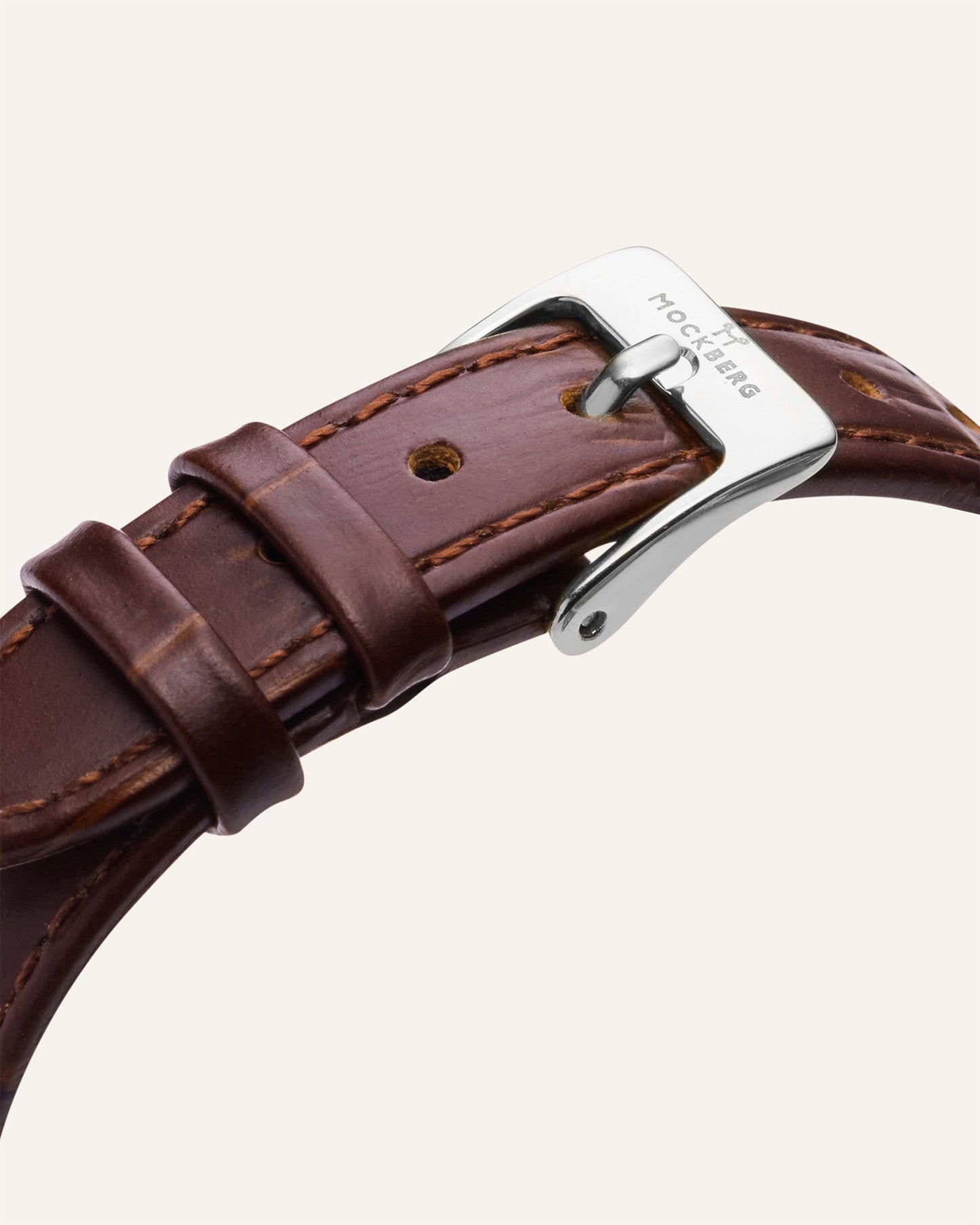 Timeless Brown Leather Silver Watch