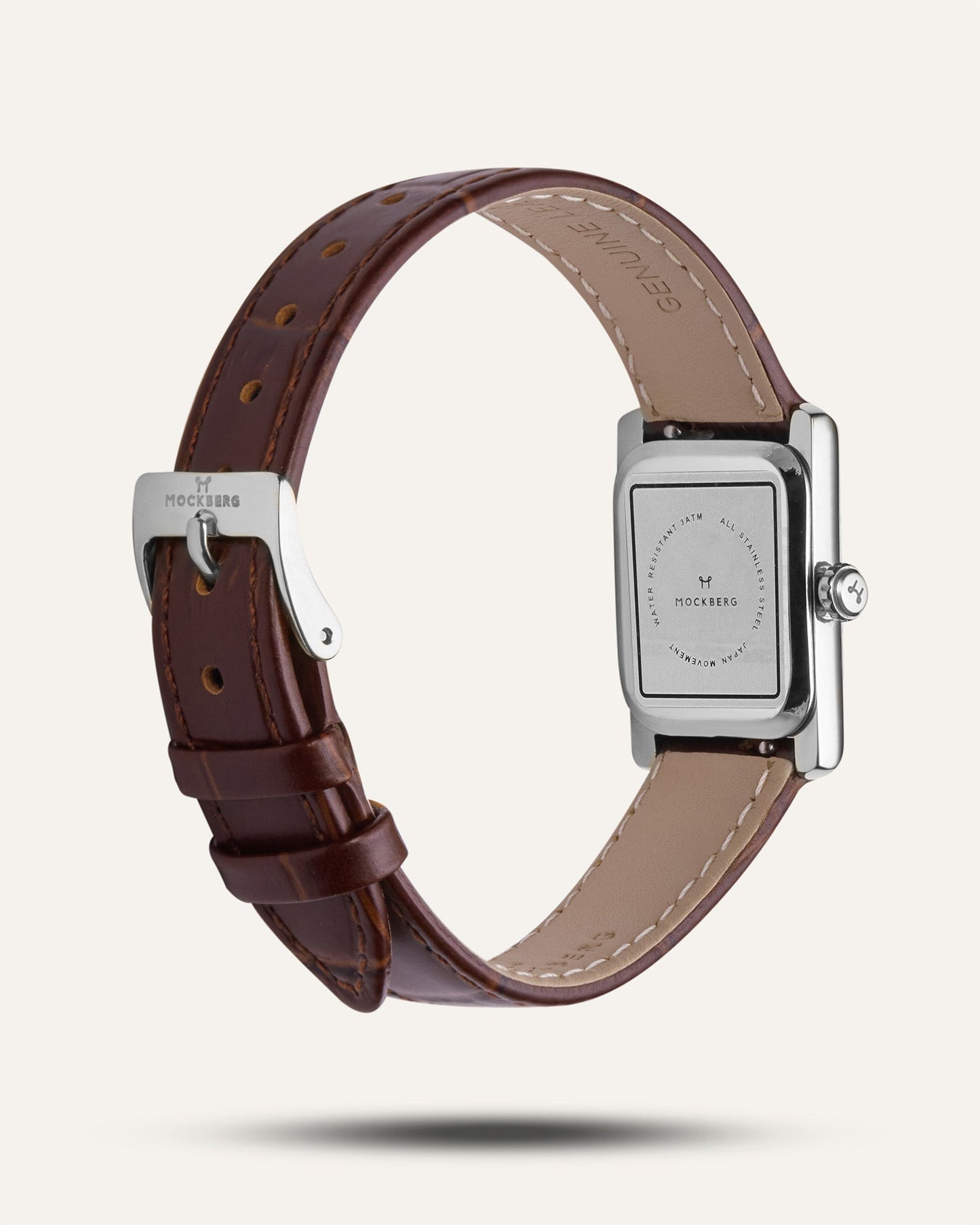 Timeless Brown Leather Silver Watch