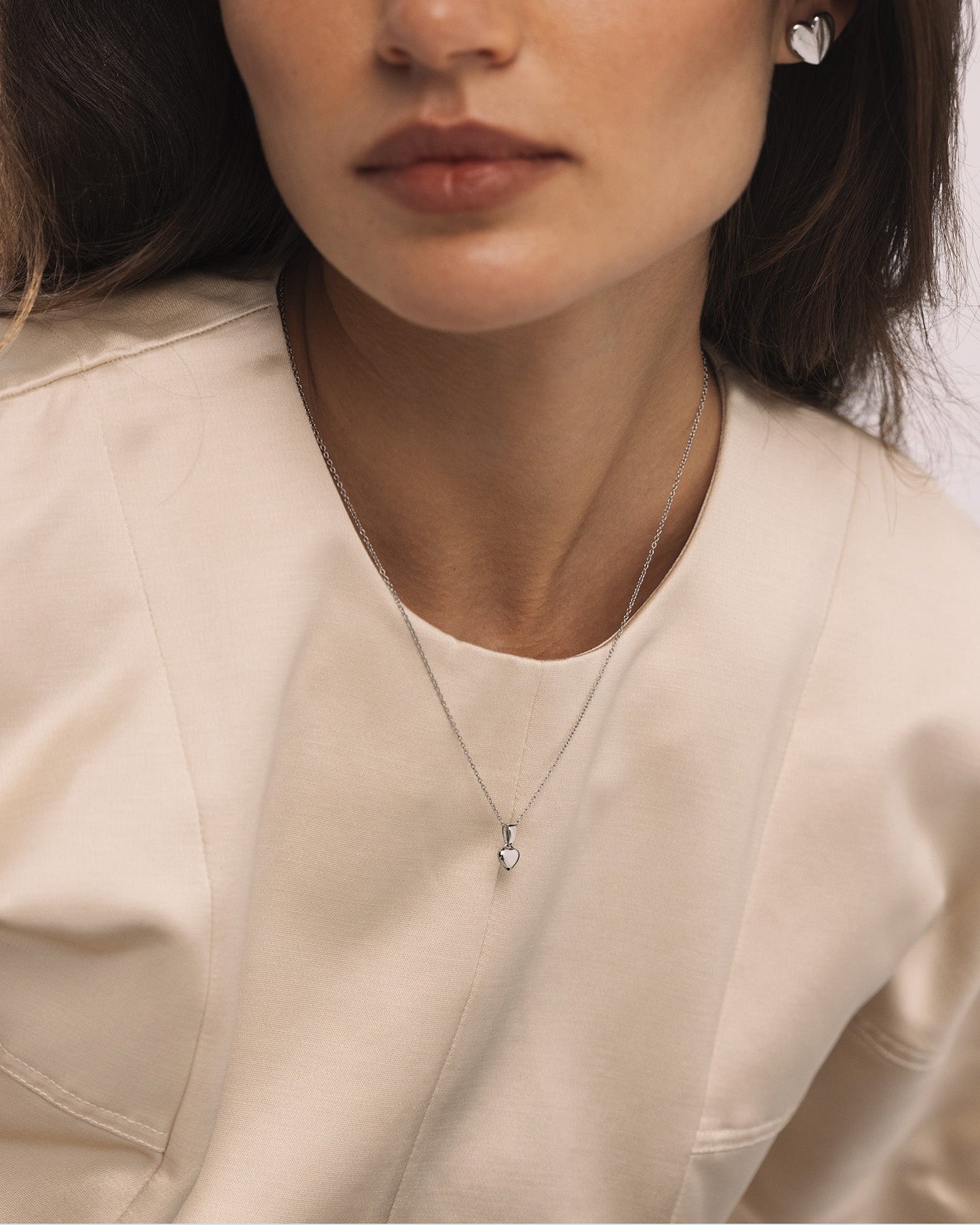 Sweetheart Steel Medium Necklace