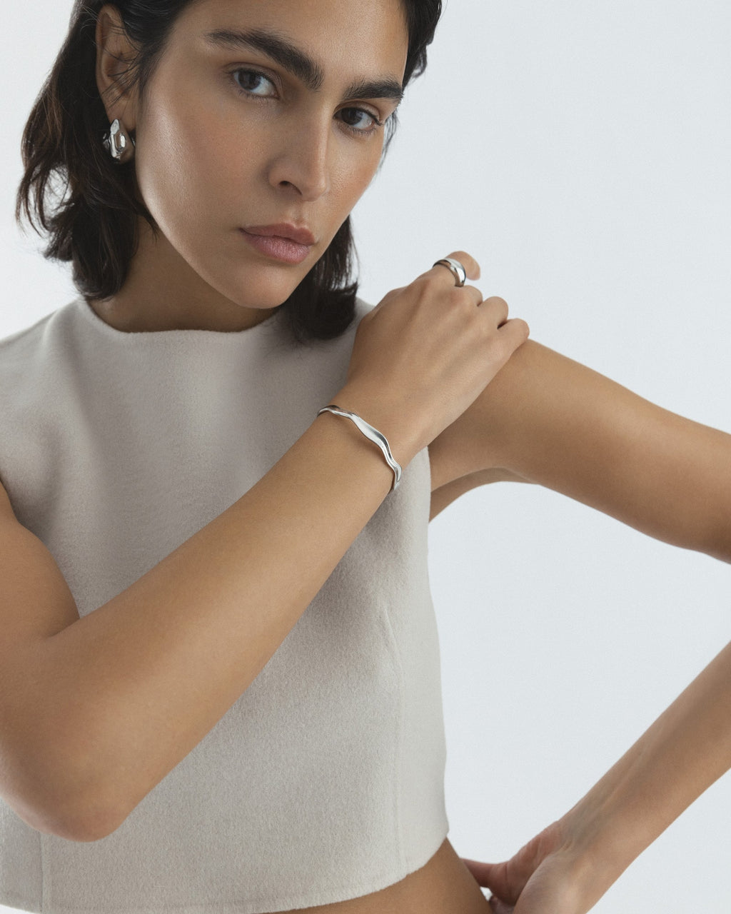 Wavy Bolded Cuff Bracelet