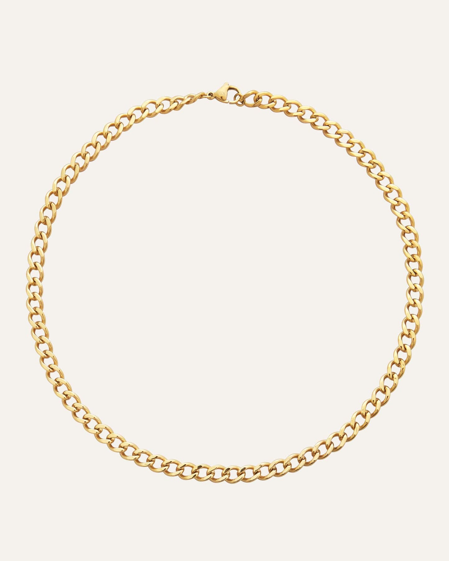 Curb chain necklace gold