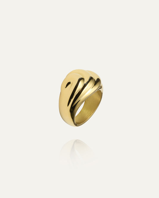 Deco Bold Gold Ring