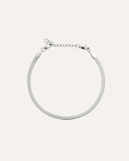 Thin Snake Bracelet Silver