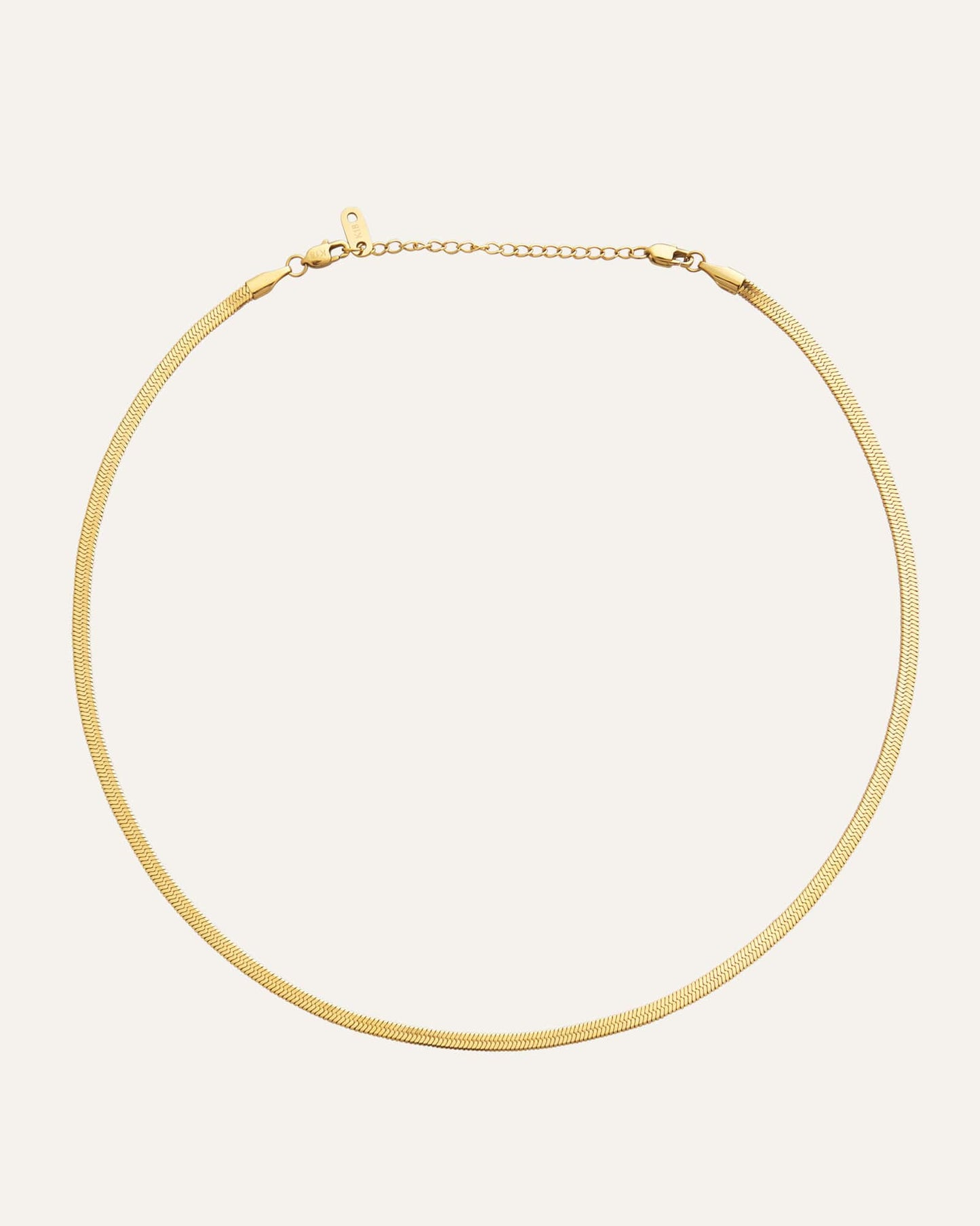 Thin snake necklace gold